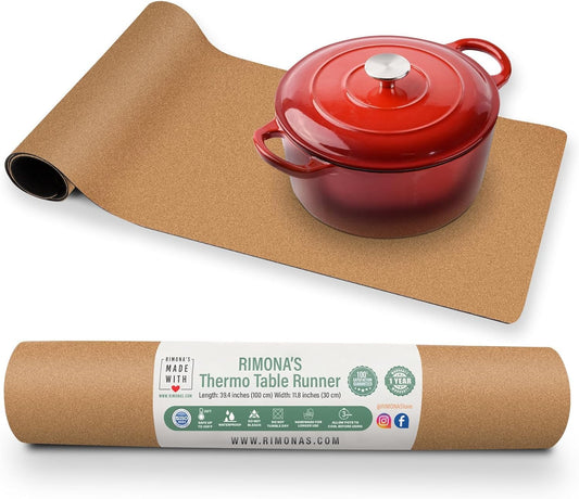 Thermo Heat Resistant Table Trivet Runner (Natural Fine Cork)
