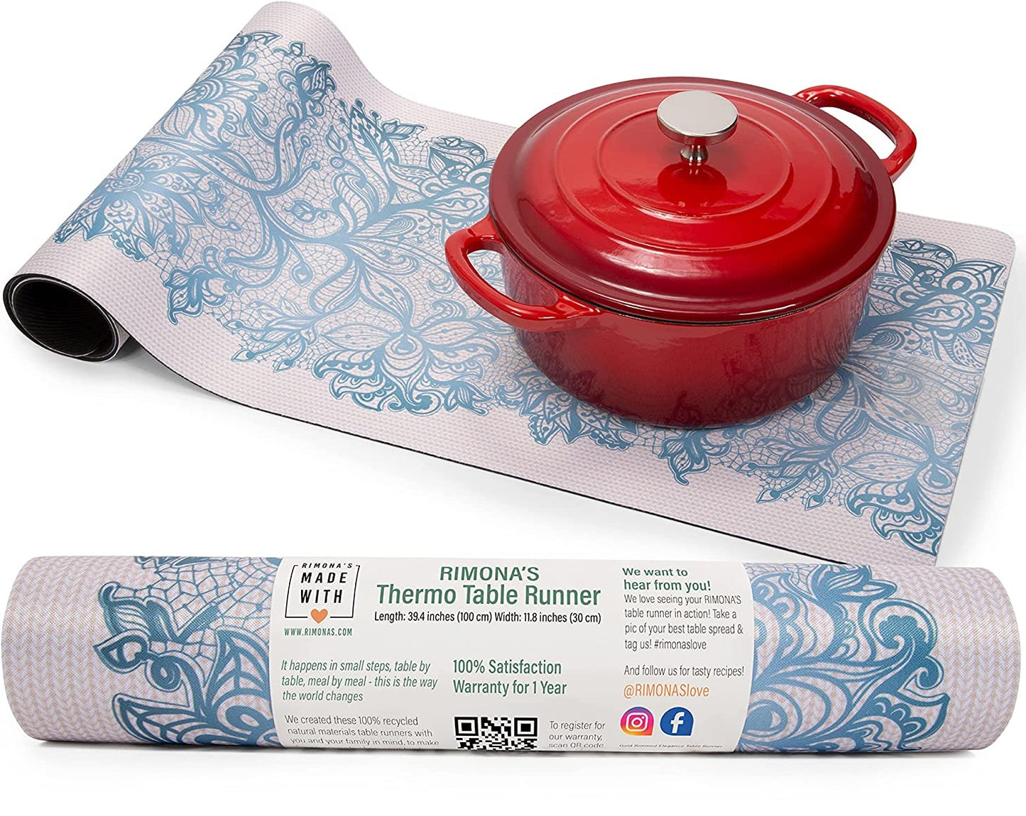 Thermo Heat Resistant Table Trivet Runner (Fields of Blue)