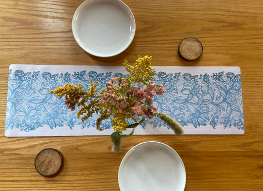 Thermo Heat Resistant Table Trivet Runner (Fields of Blue)