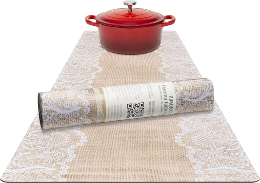 Thermo Heat Resistant Table Trivet Runner (Jute Lace)